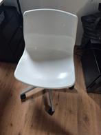 Witte in hoogte verstelbare bureaustoel, Huis en Inrichting, Ophalen, Gebruikt, Wit, Bureaustoel