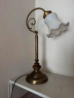 Vintage Tafellamp met Glazen Kap, Huis en Inrichting, Lampen | Vloerlampen, Ophalen of Verzenden, Gebruikt, Glas, Minder dan 100 cm