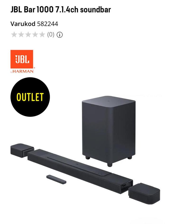 JBL Bar 1000, Audio, Tv en Foto, Soundbars, Zo goed als nieuw, Ophalen of Verzenden