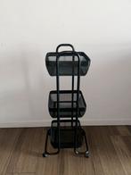 Zwarte Trolley met 3 Manden, Ophalen, Zo goed als nieuw
