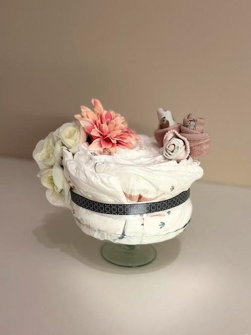 Unieke handgemaakte luiertaart – perfect kraamcadeau!, Kinderen en Baby's, Kraamcadeaus en Geboorteborden, Nieuw, Ophalen of Verzenden
