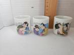 Vintage Japanse Sake Kopjes met erotische afbeeldingen., Verzamelen, Ophalen of Verzenden, Gebruikt