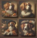 Kooikerhondje Rembrandt stijl onderzetters met houder, Ophalen of Verzenden, Nieuw, Glas of Kopje
