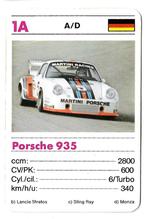 kwartetkaart Porsche 935, Ophalen of Verzenden, Zo goed als nieuw, Speelkaart(en)