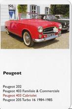 Kw12 autokaartje peugeot cabriolet 403, Ophalen of Verzenden, Zo goed als nieuw, Auto's