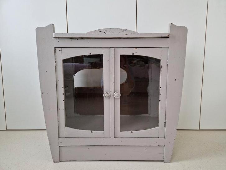 Vintage vitrinekast / commode, Huis en Inrichting, Kasten | Vitrinekasten, Gebruikt, Minder dan 100 cm, 25 tot 50 cm, Ophalen