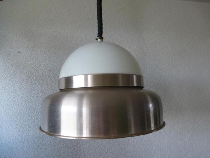 Dijkstra lamp lampen retro vintage design wit rood metaal, Huis en Inrichting, Lampen | Hanglampen, Gebruikt, Minder dan 50 cm