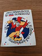 1610 Unox Carnaval Sticker - Boeren Bier Met Worstjes, Ophalen of Verzenden, Gebruikt, Overige typen