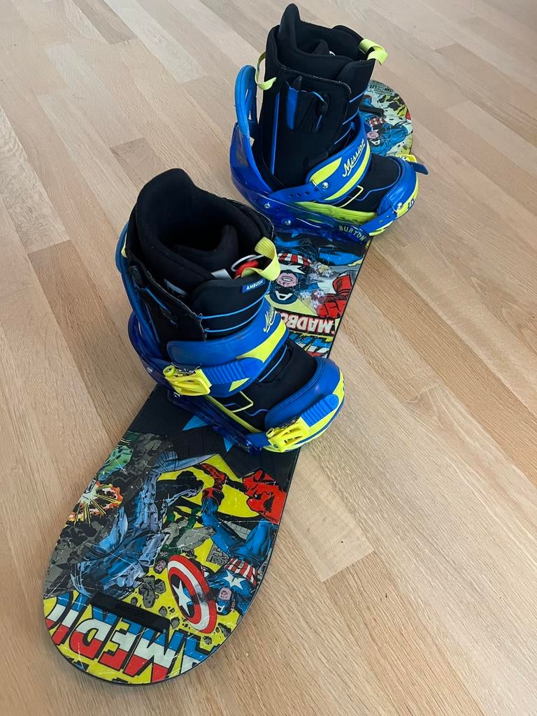 Burton Snowboard 110 cm met bindingen en snowboardschoenen, Ophalen, Zo goed als nieuw, Board