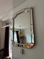 2 Venetiaanse Trapezium Glasspiegels, Antiek en Kunst, Antiek | Spiegels, Ophalen, Rechthoekig, 50 tot 100 cm, Minder dan 100 cm