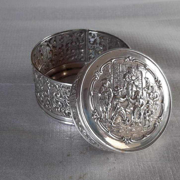 Jampothouder met deksel verzilverd H. Hooijkaas zonder glas, Antiek en Kunst, Antiek | Keukenbenodigdheden, Ophalen