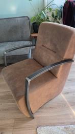 Cognac Bruine Fauteuil - goossens meubelen, Huis en Inrichting, Fauteuils, Ophalen of Verzenden, Zo goed als nieuw, 75 tot 100 cm