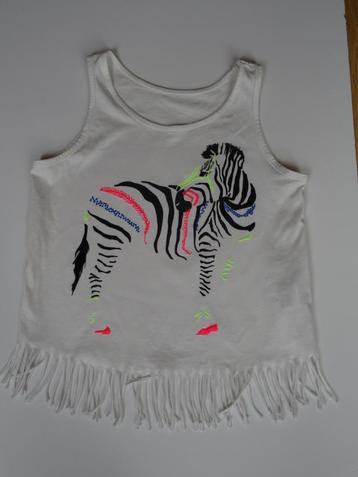 Topje met zebra afbeelding maat 134 beschikbaar voor biedingen