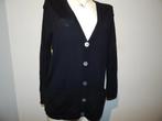 Acne fijn gebreid merino wollen vest baggy look S/M, Verzenden, Zwart, Acne, Zo goed als nieuw