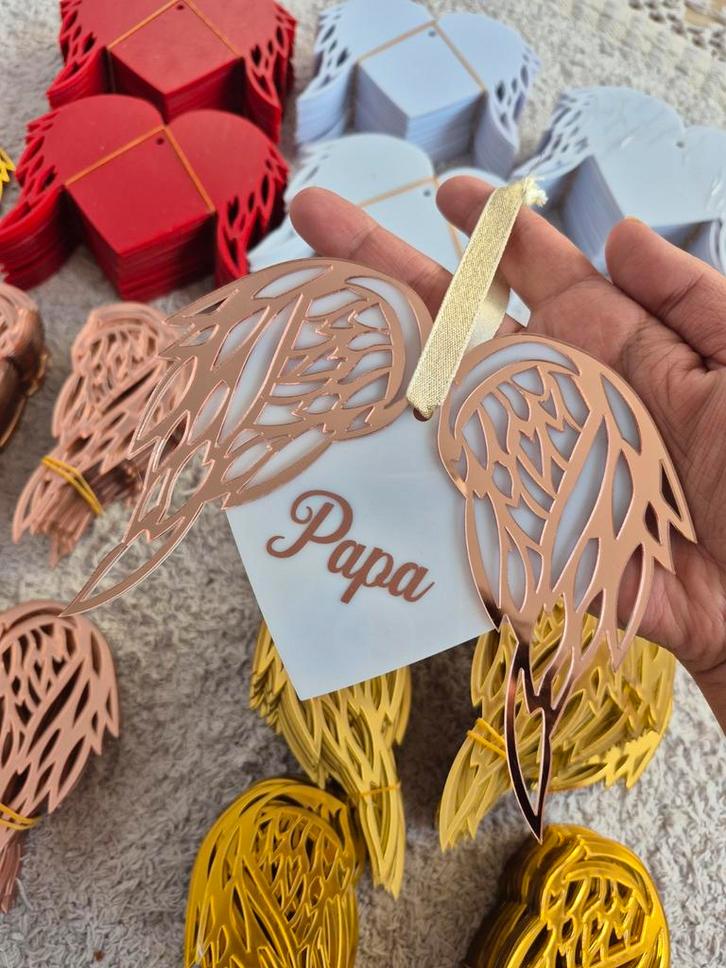 Acryl Vleugelharten blanco, Diversen, Kerst, Nieuw, Ophalen of Verzenden