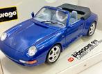 Porsche 911 carrera cabriolet 1994 blauw 1/18, Hobby en Vrije tijd, Modelauto's | 1:18, Eu, Eu, Nieuw, Ophalen of Verzenden