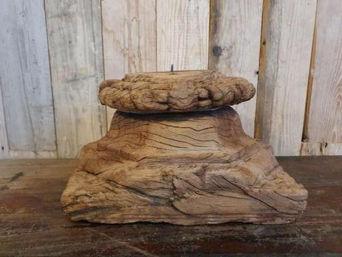oude poer,kandelaar``WOONWINKEL RUSTIEK``, Antiek en Kunst, Antiek | Woonaccessoires, Ophalen of Verzenden