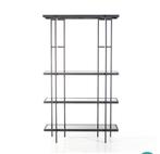 Wandkast kremping zwart metaal marmer, Huis en Inrichting, Kasten | Wandmeubels, Ophalen of Verzenden, 25 tot 50 cm, Glas, Minder dan 150 cm
