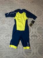 2XU Perform Full Zip Sleeved Trisuit Navy/Yellow, Kleding | Heren, Blauw, Ophalen of Verzenden, Hardlopen of Fietsen, 2XU