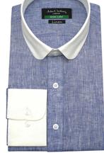 NIEUW John Clothier Dresshirt 17.5 Peaky Blinders, Verzenden, Nieuw, Blauw