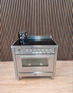 Mooie RvS Boretti Inductie Fornuis 90 cm (Gratis bezorgen), Witgoed en Apparatuur, Kookplaten, 5258sh, Dewitgoedexpert, Ophalen of Verzenden