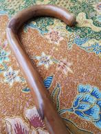 Mooie antieke wandelstok uit Engeland van palmhout 88,5 cm., Ophalen of Verzenden