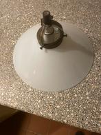 Mooie hanglamp melkglas met kroon en fitting, Huis en Inrichting, Ophalen of Verzenden, Gebruikt, Glas, Minder dan 50 cm