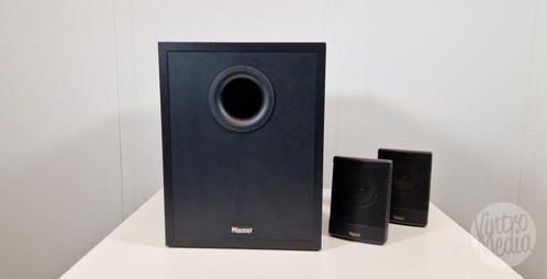 Magnat Tristar II Speaker Set | Luidsprekers | 2.1 | Woofer, Audio, Tv en Foto, Luidsprekers, Gebruikt, Front, Rear of Stereo speakers