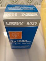 9 doosjes nietjes Rapid5020 + nietmachine, Diversen, Ophalen of Verzenden