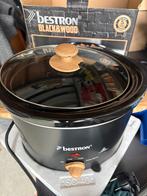 Bestron Slowcooker SC40 - Zwart/Hout, Verzenden, Timer, Zo goed als nieuw
