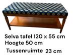 Salontafel 120x55x50cm H. (bankje) met gestoffeerd bovenblad, Huis en Inrichting, Tafels | Salontafels, Ophalen, 100 tot 150 cm