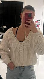 Knitted V-hals trui van H&M in beige / crème, Maat 38/40 (M), H&M, Verzenden, Beige