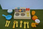 Vintage Fisher Prise keukenset met pannetjes en servies 1978, Ophalen of Verzenden, Gebruikt, Speelset