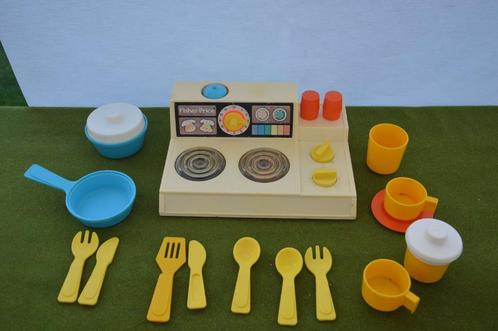 Vintage Fisher Prise keukenset met pannetjes en servies 1978, Kinderen en Baby's, Speelgoed | Fisher-Price, Gebruikt, Speelset