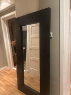Grote zware zwarte spiegel / passpiegel, Huis en Inrichting, Woonaccessoires | Spiegels, Ophalen of Verzenden, Zo goed als nieuw