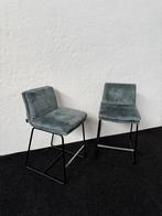 Set van 2 grijze barstoelen, Minder dan 50 cm, Gebruikt, Minder dan 75 cm, Ophalen of Verzenden