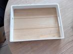 Houten Dienblad met Witte Rand, Ophalen of Verzenden, Zo goed als nieuw, Vierkant, Hout
