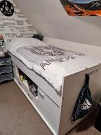 Eenpersoonsbed met veel opbergruimte, Ophalen, Gebruikt, 90 cm, Eenpersoons