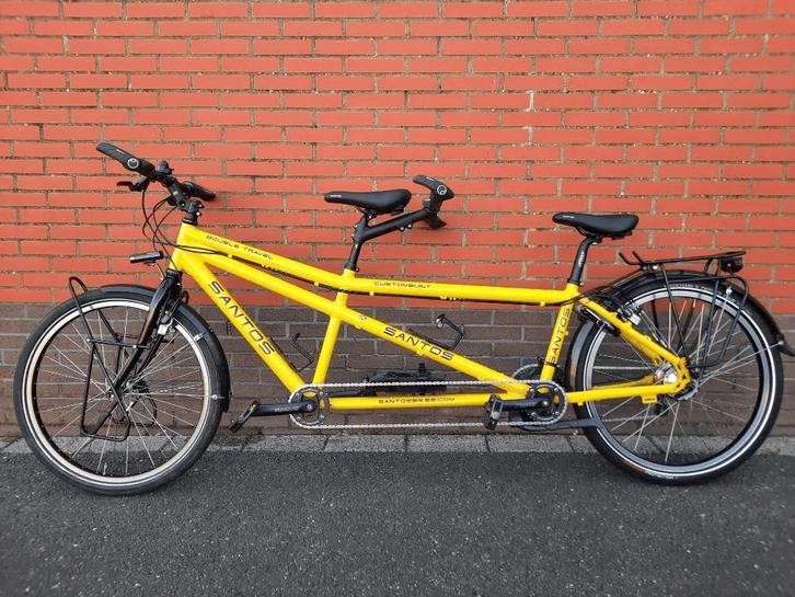Santos double travel tandem in nette staat incl 1 jaar gar., Fietsen en Brommers, Fietsen | Tandems, Gebruikt, 10 tot 15 versnellingen