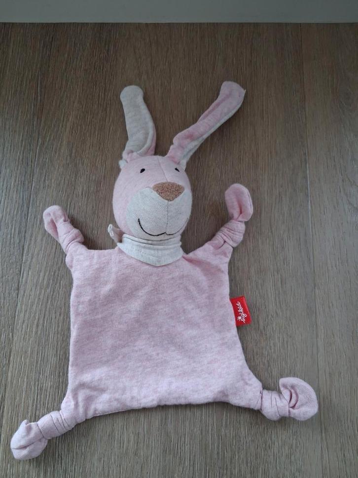 Knuffeldoekje Sigikid konijn roze doekje L704, Kinderen en Baby's, Speelgoed | Knuffels en Pluche, Zo goed als nieuw, Konijn, Ophalen of Verzenden