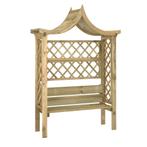 Pergola met dak en bank geïmpregneerd grenenhout, Ophalen of Verzenden, Nieuw