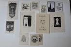 EX-LIBRIS 12 stuks bijzondere eigenaars en afb. Boeken BK40, Verzenden, Gelezen, Verschillende onderwerpen