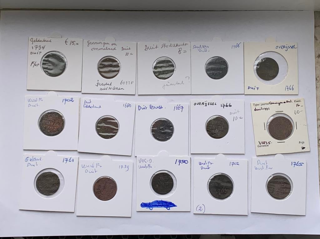 15 oude duiten nederland, Ophalen of Verzenden, Nederland, Bankbiljetten
