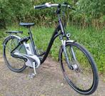 Nette zwarte elektrische Flyer damesfiets/E-bike,Middenmotor, Fietsen en Brommers, Fietsen | Dames | Damesfietsen, Ophalen, Zo goed als nieuw