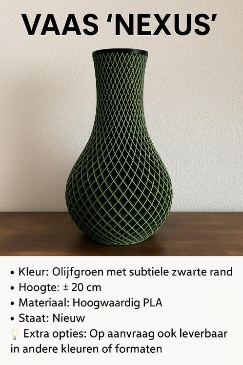 Modern Design met Diepgang, Huis en Inrichting, Woonaccessoires | Vazen, Nieuw, Overige kleuren, Minder dan 50 cm, Kunststof, Ophalen of Verzenden