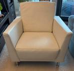 2 wit leder design fauteuil / stoel, Ophalen, Gebruikt, Modern / strak, 75 tot 100 cm