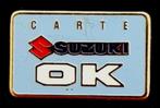 Suzuki Carte O K pin- lichtblauw, Verzamelen, Speldjes, Pins en Buttons, Ophalen of Verzenden, Nieuw, Transport, Speldje of Pin