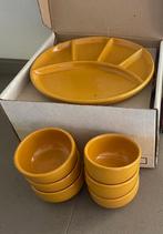 Vintage fondueborden met bijpassende schaaltjes, Ophalen, Zo goed als nieuw, Bord(en), Overige stijlen