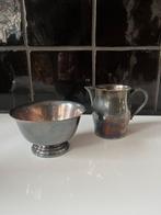 verzilverd suikerpotje en melkkannetje, Ophalen of Verzenden, Zilver