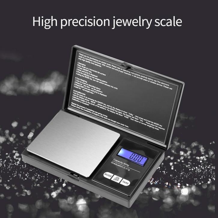 Professional Mini Digital Scale, Witgoed en Apparatuur, Weegschalen, Nieuw, Digitaal, Personenweegschaal, Fijner dan 1 gram, 50 tot 100 kg